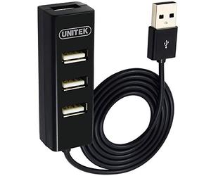 Unitek Hub 4X USB 2.0. Mini, Black, Y-2140