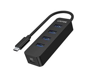 UNITEK Hub Actif 10 W avec câble de 15 cm intégré avec Ports USB Plug and Play 4 Ports USB 3.1 et 1 USB-C 5 V2 A Transfert de données instantané jusqu'à 5 Gbps et Recharge sûre Plug and Play