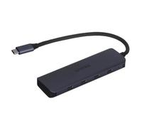 UNITEK Hub en Aluminium 4 en 1 USB 3.2 Gen1 Transfert de données 5 Gbit/s Câble intégré 15 cm avec connecteur USB-C 4 Ports USB-C Plug and Play Couleur Gris Espace recommandé pour Ultrabooks