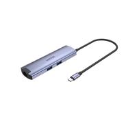 UNITEK HUB H1112F USB-C 6 en 1 / HDMI 4K 30 Hz + Gigabit Ethernet + USB C + PD100W + 2 Ports USB-A