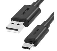 UnITEK Human friendly USB-A - Câble USB-C court 25 cm Y-C480BK / USB 2.0 Standard/Quick Charge 3.0 / Chargement/Alimentation et données/Débit : 480 Mbps/PVC/Noir