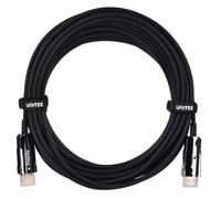 UNITEK C11072BK-10M Câble HDMI 10m, HDMI Type A, Contacts Or, 3D, 18 Gbit/s, ARC, HDCP 2.2, 3840x2160 60Hz, Fibre Optique, Noir