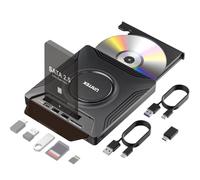 UNITEK Lecteur CD/DVD Externe avec Lecteur de Cartes SATA et SD pour Laptop