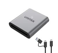 Unitek Lecteur de Carte CFast 2.0,USB3.0 USB C Lecteur Carte Mémoire CFast Portable Supporte les Connexions de Port Thunderbolt 3,Compatible avec Carte de SanDisk,Lexar,Transcend,Sony-Aluminium
