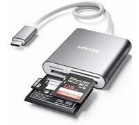 UNITEK Lecteur de Carte SD USB C, Lecteur de Carte mémoire Flash USB 3.0 Type-C en Aluminium à 3 emplacements pour Appareil USB C, Prend en Charge la Carte mémoire compacte SanDisk et la Carte Lexar