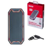 UNITEK M.2 Boîtier de Disque SSD NVMe/SATA 10 Gbps RGB | USB-C | Longueur du câble 30 cm | Boîtier en Alliage d'aluminium | Prise en Charge USB 3.2 Gen2 10 Gbps SuperSpeed