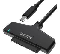 CONECTICPLUS UNITEK Convertisseur USB C 3.1 vers Interface SATA 6G, pour disques durs HDD et SSD de n'importe Quelle capacité, Super Rapide 6GBpS, Fonction UASP, Mat, Noir