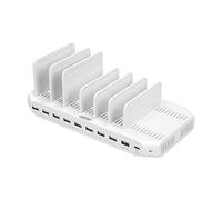 UNITEK Station de Charge USB 10 Ports/Chargeur USB avec Station d'accueil/Organisateur pour iPhone, Smartphone, Tablette/ 1x QC 3.0 160W/ 1x USB Type C/Universel Y-2190