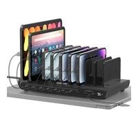 UNITEK Station de Charge USB-C 96 W à 10 Ports avec PD 65 W et écran LED | Station de recharge multi-tablettes/téléphones portables avec 11 séparateurs réglables pour le bureau/la maison/la famille