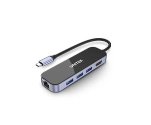 UNITEK uHUB H6 Avec fil USB 3.2 Gen 1 (3.1 Gen 1) Type-C Noir, Gris
