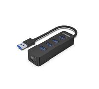 UNITEK uHUB Q4 Hub USB 3.2 Gen 1 Type-A et Type-C Noir, 4 Ports Type-A, 1 Port Type-C, 5000 Mbit/s, Boîtier ABS, Alimentation USB 5V/2A