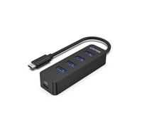 UNITEK Hub Actif 10 W avec câble de 15 cm intégré avec Ports USB Plug and Play 4 Ports USB 3.1 et 1 USB-C 5 V2 A Transfert de données instantané jusqu'à 5 Gbps et Recharge sûre Plug and Play