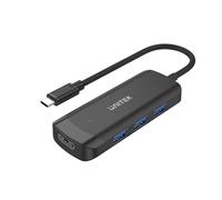 UNITEK uHUB Q4+ USB 3.2 Gen 1 (3.1 Gen 1) Type-C 5000 Mbit/s Noir