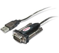 UNITEK Y-105 Convertisseur USB 1.1 vers série RS-232, câble 140cm, interface série, HotPlug, Compatible avec Windows, Server2003, Server2008, Linux, Noir