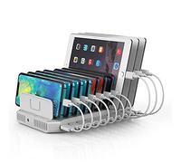 UNITEK Y-2172 - Chargeur Secteur Universel 10 Ports USB 2.0, 2.4A, Auto/Intérieur, Indicateur LED, Blanc - Alimentation Secteur