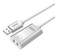 UNITEK Carte son Y-247A – convertisseur audio stéréo USB 2.0 16 bits 48 kHz Argent