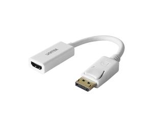 UNITEK Y-6332 Adaptateur Displayport vers HDMI, longueur de câble 0.2m, dimensions 210x21x12mm, interface hôte Displayport, Plug and Play, manuel inclus