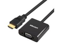 UNITEK Y-6333 Adaptateur d'interface HDMI vers VGA et 3,5mm Noir, Plug and Play