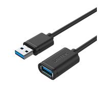 UNITEK Y-C458GBK Câble d'extension USB 3.0 A mâle vers USB A femelle de 1,5 m - Noir