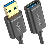 UNITEK Y-C459GBK - Câble d'extension USB 3.0 A mâle vers USB A femelle, 2 mètres, couleur noir