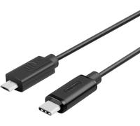 Unitek Y-C473BK Câble USB 2.0 Type C vers Micro USB (Charge Rapide) 1 m Noir