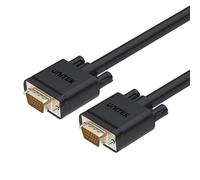 UNITEK Y-C505 Câble VGA 5m, Connecteurs Mâle VGA (D-Sub), Résolution 1920x1080 (HD 1080), AWG 28, Contacts Or, Blindage, Ferrite, Noir