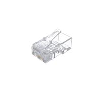 UNITEK Y-OT19TP : Connecteur RJ45 Mâle Cat6 Transparent, Contacts Plaqué Or, Conditionnement 100 pièces, Matériau Polycarbonate (PC)