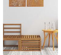 vidaXL 2 Pièce Sofa de Milieu extérieur Bois d'Acacia Massif Naturel, Mobilier de Balcon, Style Moderne, conçu pour l'extérieur, résistant aux intempéries, Design modulable pour Un Chill élégant