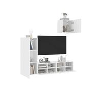 Unités murales TV 4 pcs blanc bois d'ingénierie 3216500