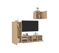 Unités Murales TV Meuble Télévision Rangement 4 pcs Bois d'Ingénierie vidaXL