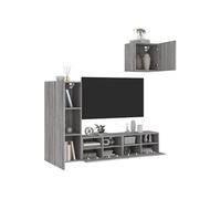 Unités murales TV 4 pcs sonoma gris bois d'ingénierie 3216505
