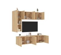 Unités murales TV 5 pcs chêne sonoma bois d'ingénierie 3216466