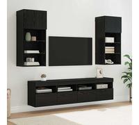 Unités Murales TV avec LED Salon 5 pcs Chêne Sonoma Bois d'Ingénierie vidaXL