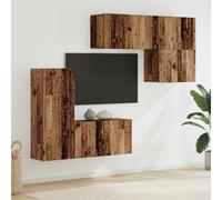 vidaXL Unité murale de TV 5 pcs Bois Ancien Bois d'ingénierie