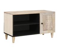 Vidaxl Meuble Tv Marron Clair 80 X 33 X 46 Cm Bois De Manguier Massif