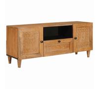 Vidaxl Meuble Tv Marron Clair 105 X 33 X 46 Cm Bois De Manguier Massif