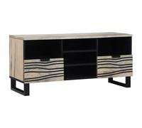 Vidaxl Meuble Tv 100x33.5x46 Cm En Bois De Manguier Massif