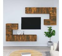 Unites TV Montage mural avec stockage 4 pc Bois d'ingénierie Meuble vidaXL vidaX