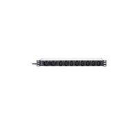 Digitus PDU 1U aluminium montable en rack 8×C13 2×C19 16A 230V 50/60Hz prise IEC C20