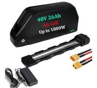 UnitPackPower 48V 26Ah Batterie de vélo électrique pour 250W 500W 750W 1000W 1500W Ba-fang et Autres Kit de Conversion Ebike(Batteries de qualité A) (Adapté à 0-1500W/LG/Cell)