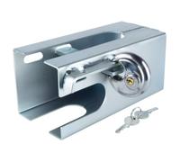 UNITRAILER Antivol de Remorque Universel Trailer Pro-Box II en Acier Galvanisé, Protection Contre Le Vol d'Attelage avec Barre de Fixation Réglable, Serrure et Clés
