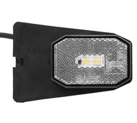 UNITRAILER ASPÖCK Feu de gabarit LED Flexipoint blanc 12V à 2 fonctions montage universel câble plat 0,5m 65x44x28mm IP6K9K lampe dencombrement avant pour remorque utilitaire camping car