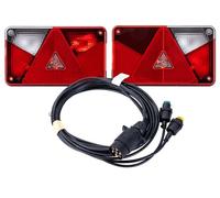UNITRAILER ASPÖCK Kit déclairage feux arrière Multipoint V gauche droit 6 fonctions faisceau Mantes 4m 12V prise 7 broches baïonnette 5 broches set installation arrière pour remorque auto