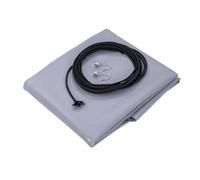 UNITRAILER Bâche Plate imperméable pour remorque 233x132cm PVC 650g/m² - Housse de Protection extérieure avec Corde élastique et Crochets - Couverture de Chargement résistante