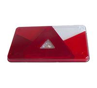 UNITRAILER Cabochon Droit Aspöck Multipoint V - Verre de Feu Arrière Droit 238x140 mm - Pièce d’Origine pour Remorque avec Triangle Réfléchissant