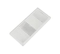 UNITRAILER Catadioptre adhésif blanc 90x40mm réflecteur de signalisation visible jour et nuit montage simple et remplacement rapide avant pour remorque et porte voiture
