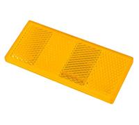 UNITRAILER Catadioptre adhésif orange 90x40mm réflecteur de signalisation visible jour et nuit montage simple remplacement rapide latéral pour remorque et porte voiture