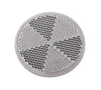UNITRAILER DOBPLAST Catadioptre Rond Blanc Autocollant E20 IA diamètre 60mm épaisseur 6mm réflecteur de sécurité adhésif Haute visibilité Avant pour remorque Camion Utilitaire Auto