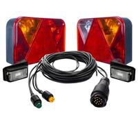 UNITRAILER DOBPLAST Kit déclairage DPT35 et DPT15 LED faisceau Mantes 5,5m prise 13 broches 12V installation électrique feux arrière set complet et très robuste pour remorque plateau