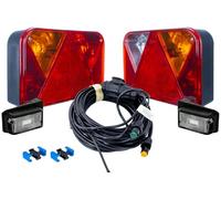 UNITRAILER DOBPLAST Kit déclairage DPT35 et gabarit LED DPT15 faisceau Mantes 8m prise 13 broches connecteurs rapides feux arrière set complet très robuste pour remorque plateau utilitaire